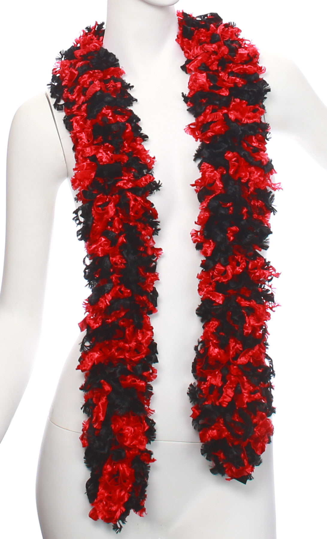 Original Featherless Boa - Black and Red - Happy Boa: Faux Feather Boa