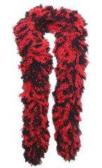 SUPER Sized Featherless Boa - Black and Red - Happy Boa: Faux Feather Boa