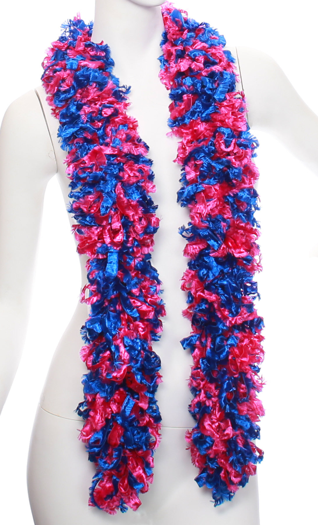 Original Featherless Boa - Blue and Hot Pink - Happy Boa: Faux Feather Boa