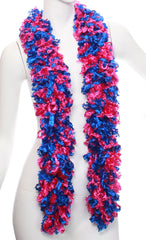 Original Featherless Boa - Blue and Hot Pink - Happy Boa: Faux Feather Boa