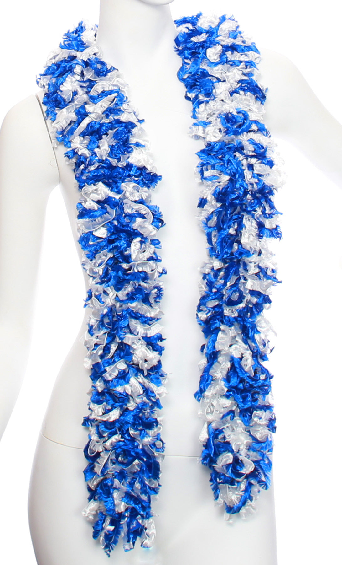 Original Featherless Boa - Cowboy (Blue and White) - Happy Boa: Faux Feather Boa