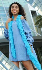 Faux Fur Festival Boa - Bisbee Blue - Happy Boa: Faux Feather Boa