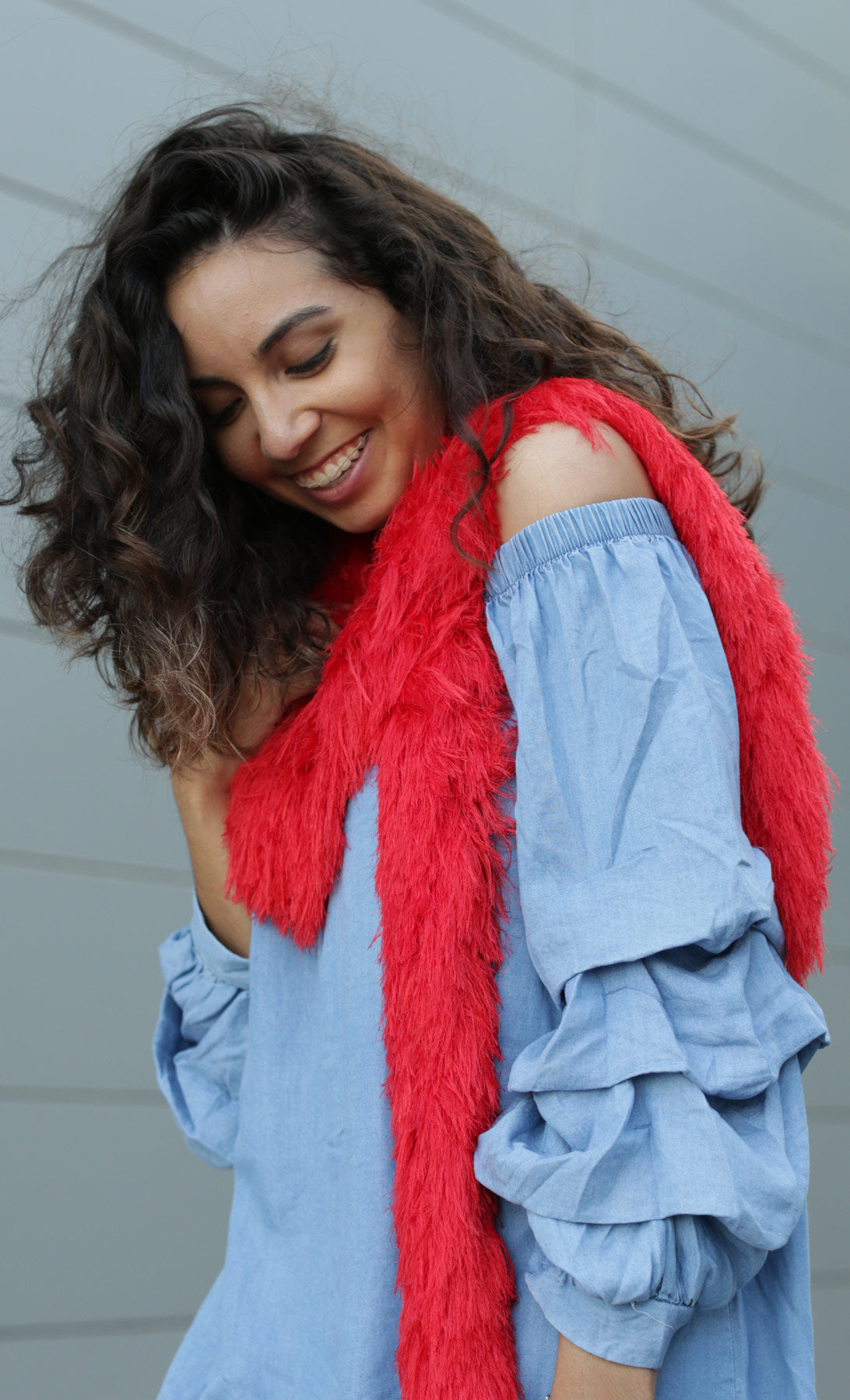 Faux Fur Festival Boa - Red - Happy Boa: Faux Feather Boa