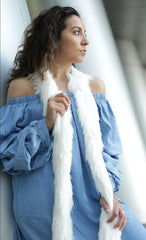 Faux Fur Festival Boa - Ice White - Happy Boa: Faux Feather Boa