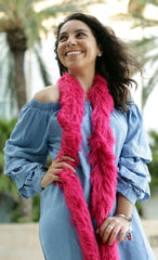 Faux Fur Festival Boa - Hot Pink - Happy Boa: Faux Feather Boa