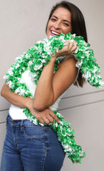 Original Featherless Boa - Paddy (Green and White) - Happy Boa: Faux Feather Boa