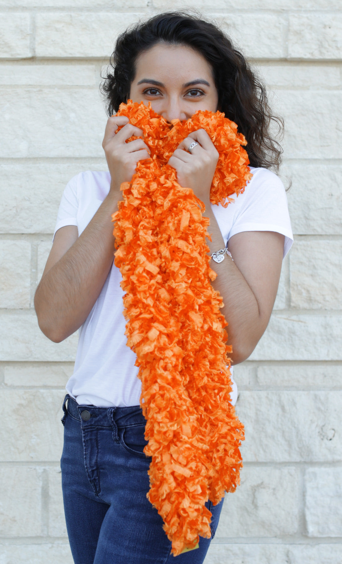 Original Featherless Boa - Orange - Happy Boa: Faux Feather Boa