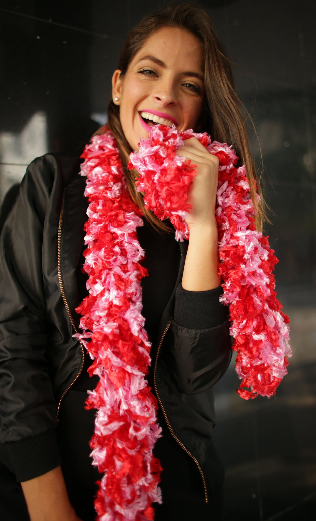 Original Featherless Boa - Valentine (Red and Soft Pink) - Happy Boa: Faux Feather Boa