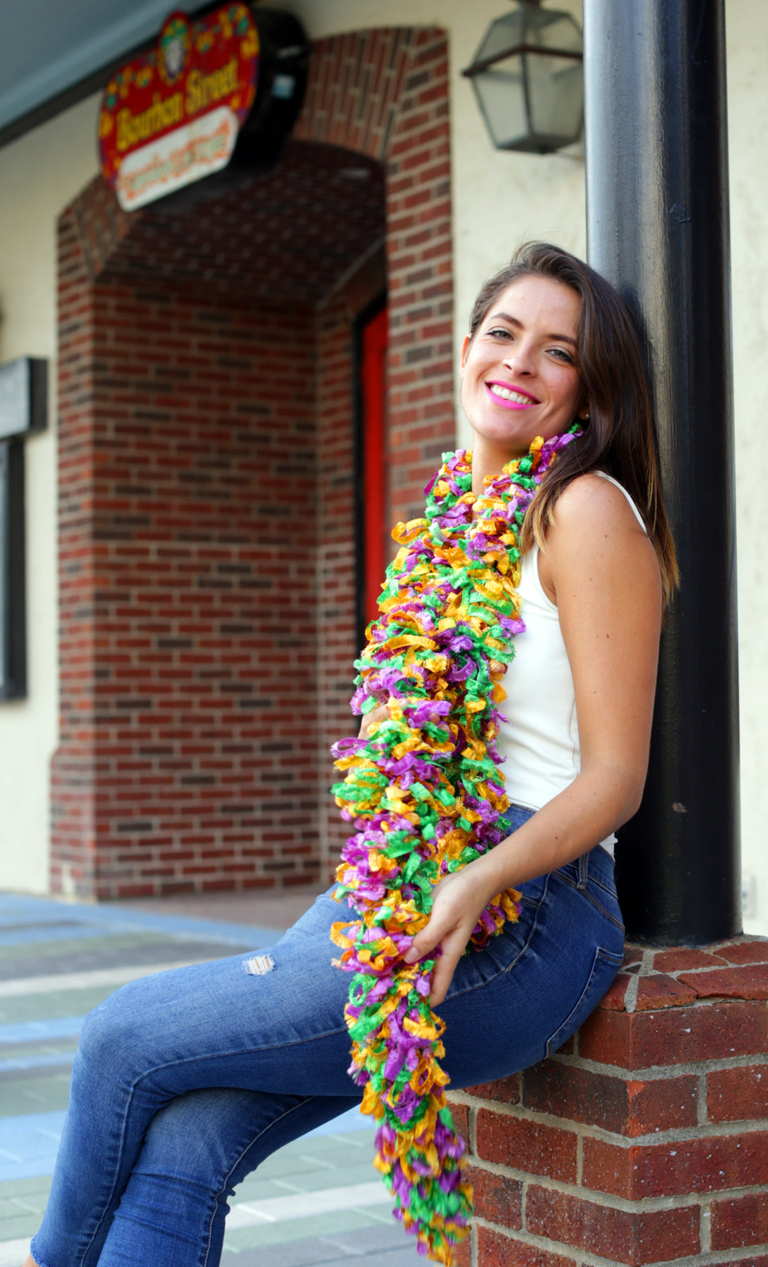 Original Featherless Boa - Mardi Gras - Happy Boa: Faux Feather Boa