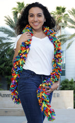 Original Featherless Boa - Rainbow Explosion - Happy Boa: Faux Feather Boa