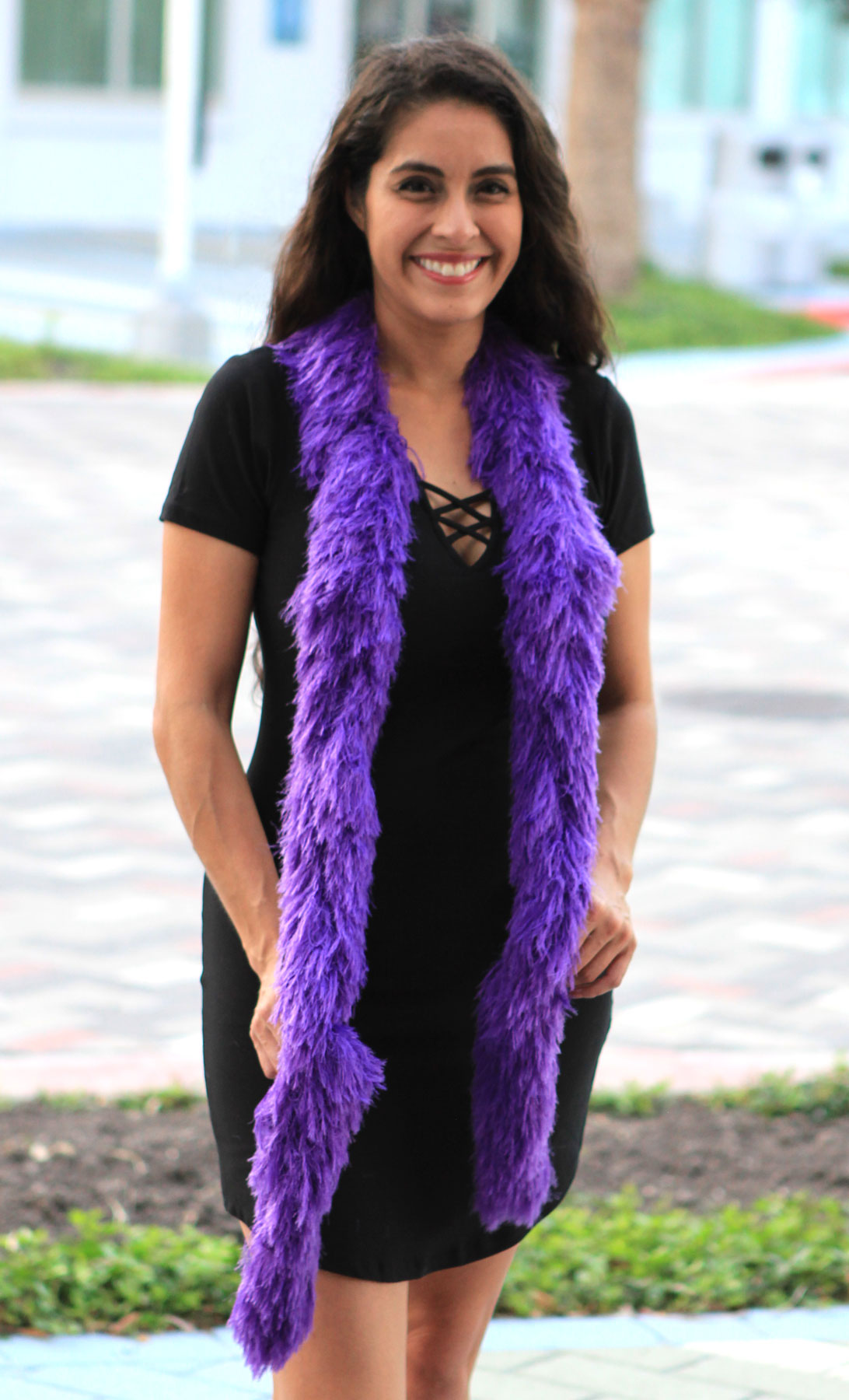 Faux Fur Festival Boa - Purple - Happy Boa: Faux Feather Boa