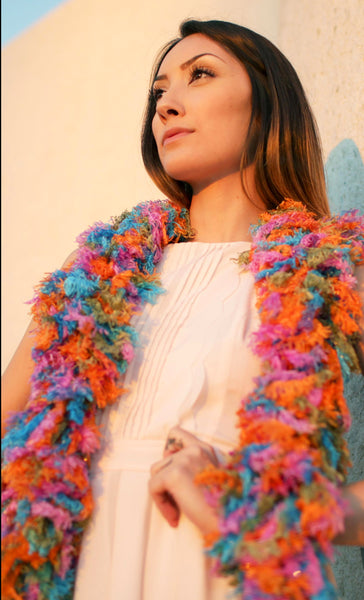も*そ様 Flower camo jacquard boa muffler superNova. - Flower camo jacquard boa muffler / マフラー