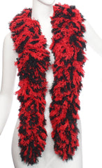 SUPER Sized Featherless Boa - Black and Red - Happy Boa: Faux Feather Boa