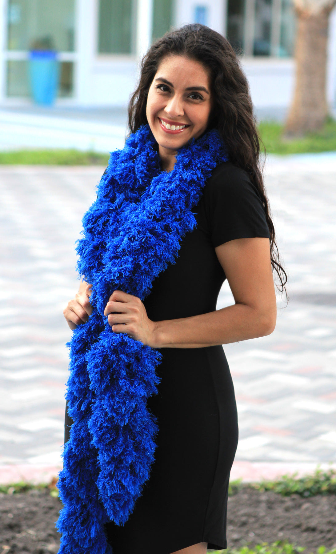 SUPER Sized Featherless Boa - Blue - Happy Boa: Faux Feather Boa