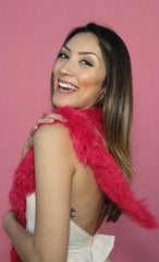 Faux Fur Festival Boa - Hot Pink - Happy Boa: Faux Feather Boa
