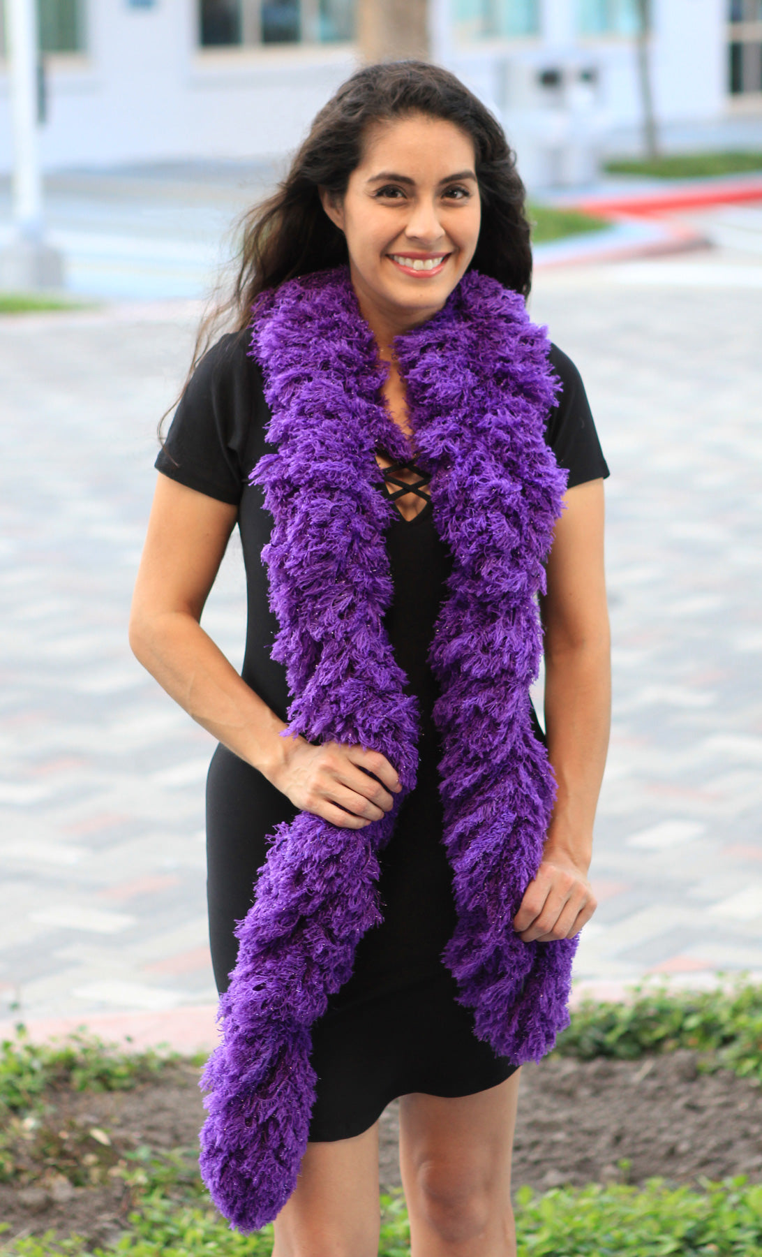 SUPER Sized Featherless Boa - Purple