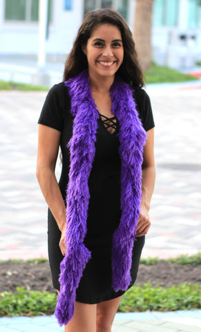 Gucci Feather Boa Scarf in Purple