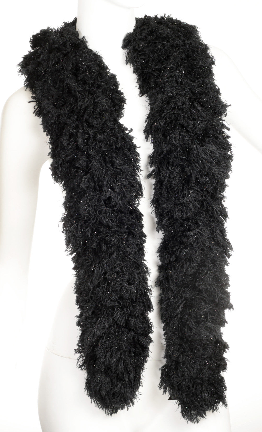 A-M-A-Z-I-N-G~!!! Black Feather Boa Wrap LONG FLUFFY LUSH Bolero